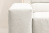 KAWOLA Sofa NEVADA Ecksofa Feincord weiß