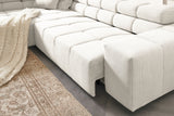 KAWOLA Sofa NEVADA Ecksofa Feincord weiß