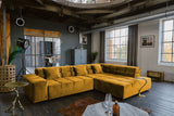 KAWOLA Sofa NEVADA Ecksofa Velvet curry