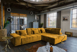 KAWOLA Sofa NEVADA Ecksofa Velvet curry