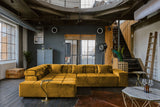 KAWOLA Sofa NEVADA Ecksofa Velvet curry