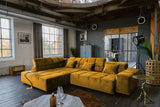 KAWOLA Sofa NEVADA Ecksofa Velvet curry