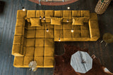 KAWOLA Sofa NEVADA Ecksofa Velvet curry