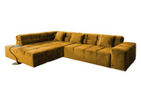 KAWOLA Sofa NEVADA Ecksofa Velvet curry