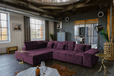 KAWOLA Sofa NEVADA Ecksofa Velvet purple