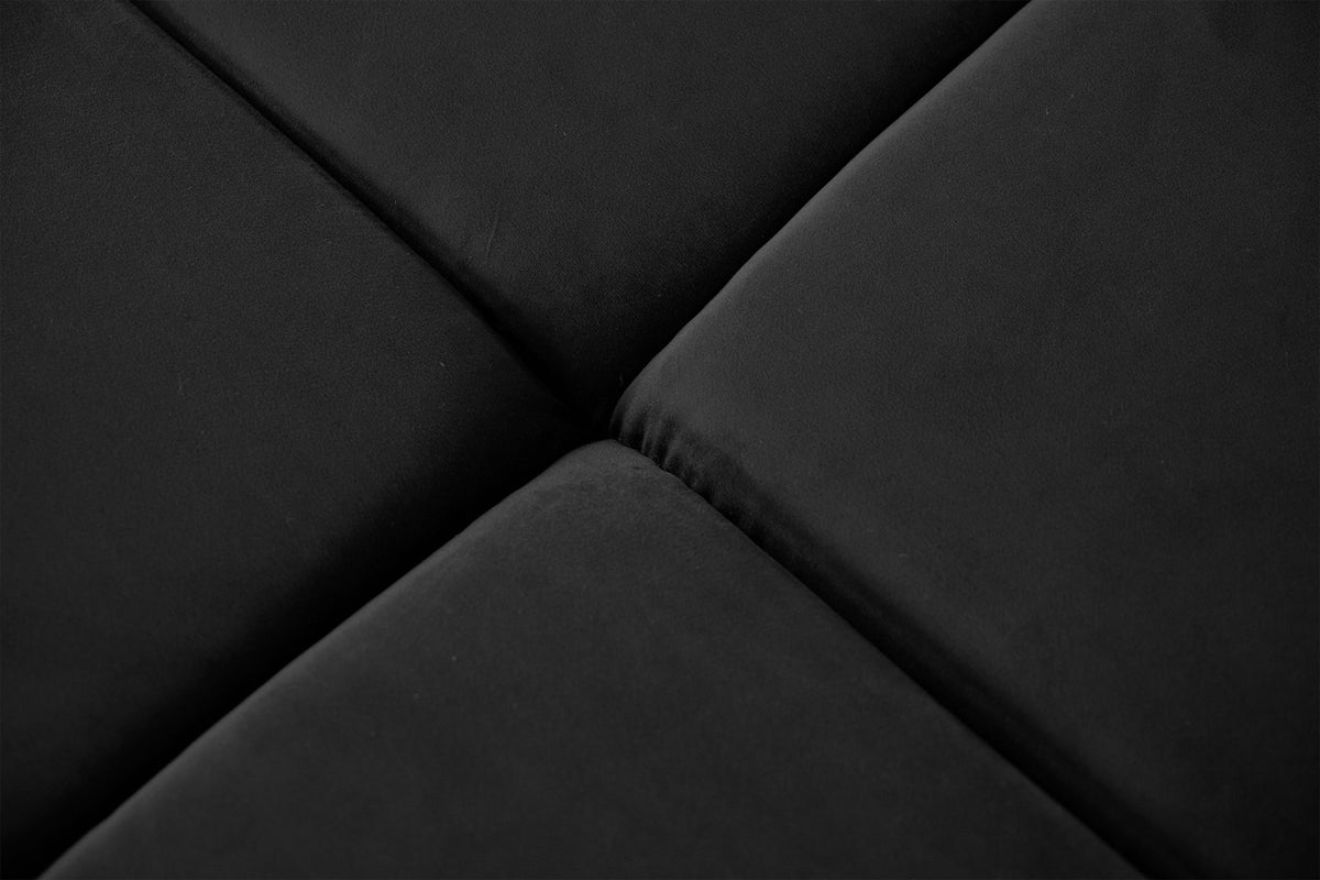 KAWOLA Sofa NEVADA Ecksofa Velvet schwarz