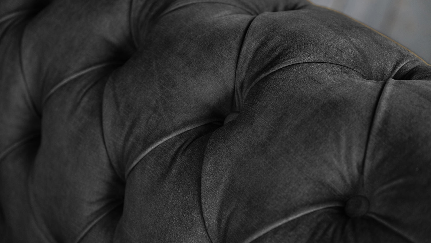 KAWOLA Sofa NILO 3-Sitzer Velvet Vintage anthrazit