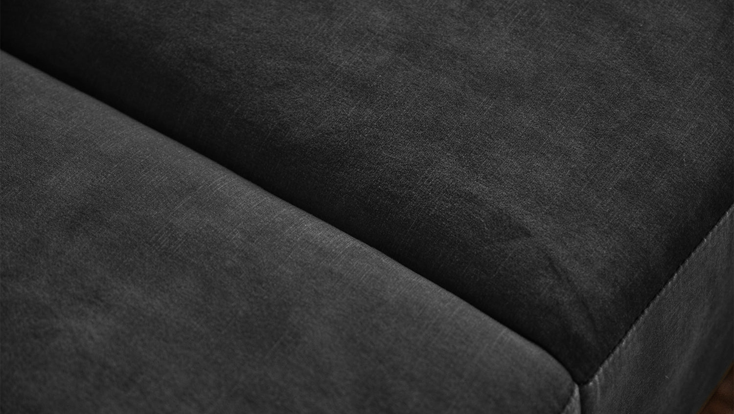 KAWOLA Sofa NILO 3-Sitzer Velvet Vintage anthrazit
