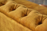 KAWOLA Sofa NILO 3-Sitzer Velvet Vintage gold