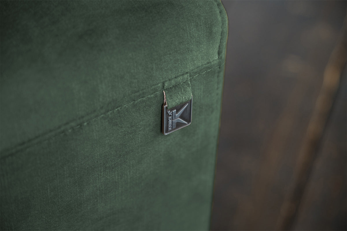 KAWOLA Sofa NILO 3-Sitzer Velvet Vintage moosgrün