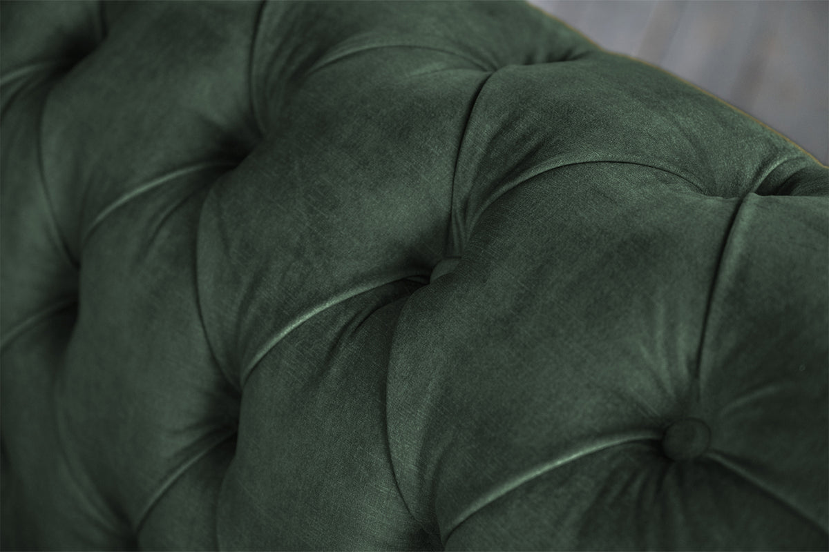 KAWOLA Sofa NILO 3-Sitzer Velvet Vintage moosgrün