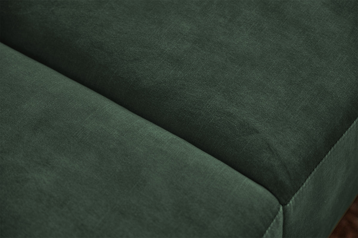 KAWOLA Sofa NILO 3-Sitzer Velvet Vintage moosgrün
