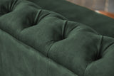 KAWOLA Sofa NILO 3-Sitzer Velvet Vintage moosgrün