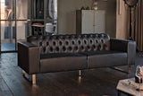 KAWOLA Sofa NILO Ledersofa 3-Sitzer Leder schwarz