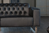 KAWOLA Sofa NILO Ledersofa 3-Sitzer Leder schwarz