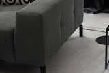 KAWOLA Sofa OHIO Ecksofa Feincord anthrazit