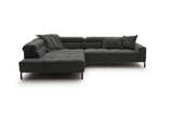 KAWOLA Sofa OHIO Ecksofa Feincord anthrazit