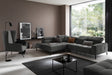 KAWOLA Sofa OHIO Ecksofa Feincord anthrazit, Links, Ohne Komfortfunktion