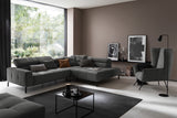 KAWOLA Sofa OHIO Ecksofa Feincord anthrazit, Rechts, Ohne Komfortfunktion