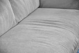 KAWOLA Sofa QUENYA Ecksofa Cord hellgrau / Velvet anthrazit