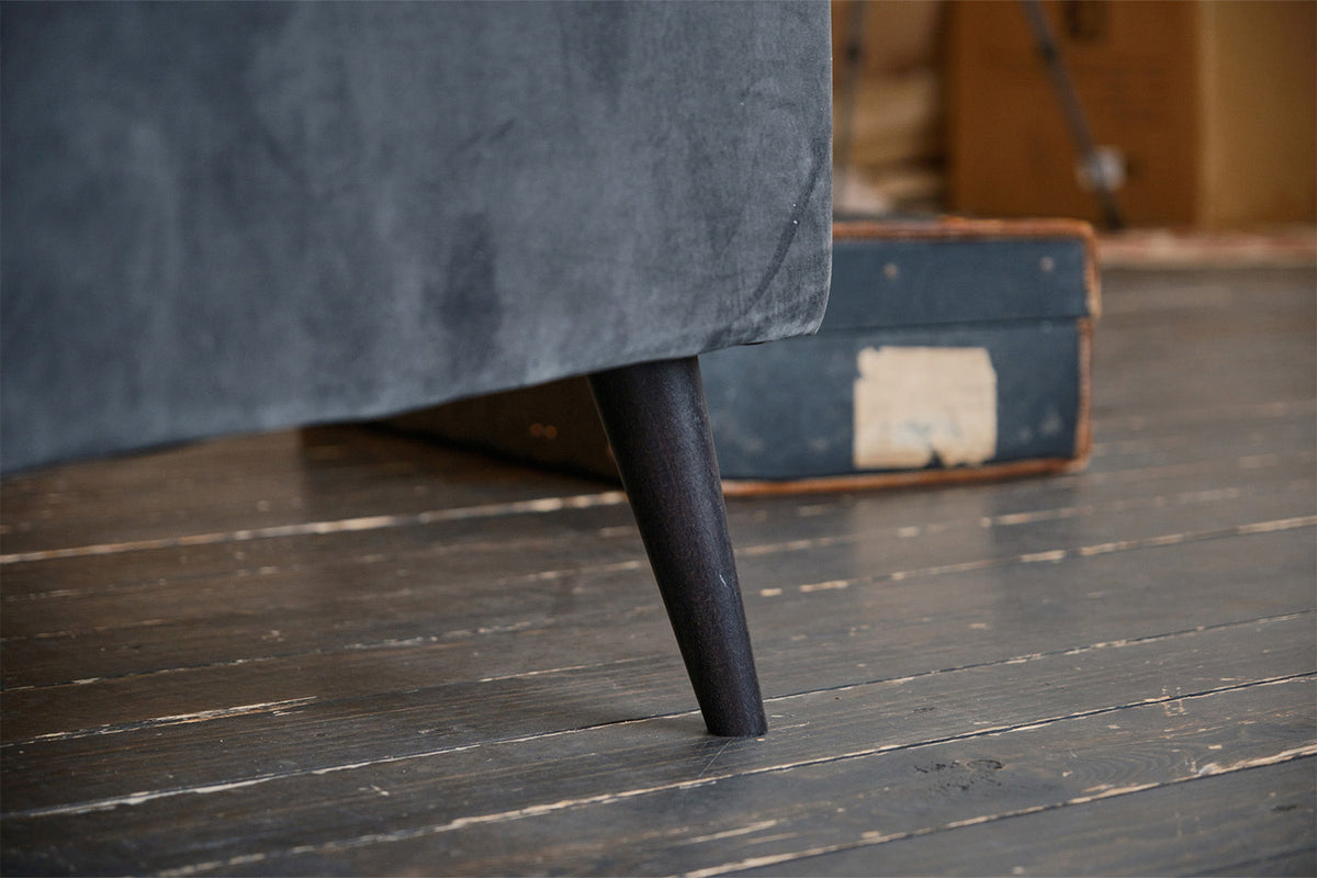 KAWOLA Sofa QUENYA Ecksofa Cord hellgrau / Velvet anthrazit