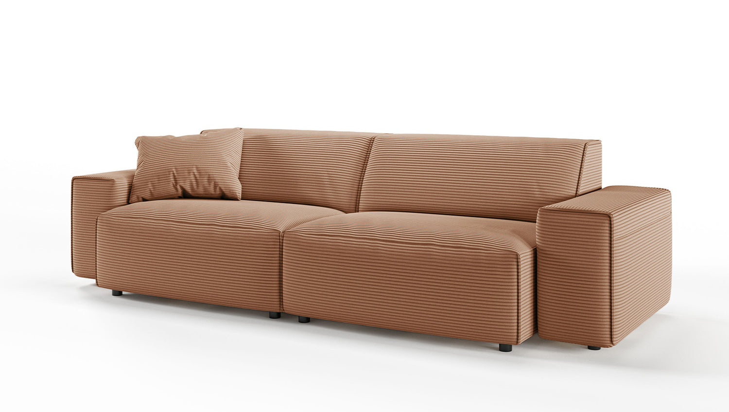KAWOLA Sofa RANI 3-Sitzer Cord rost