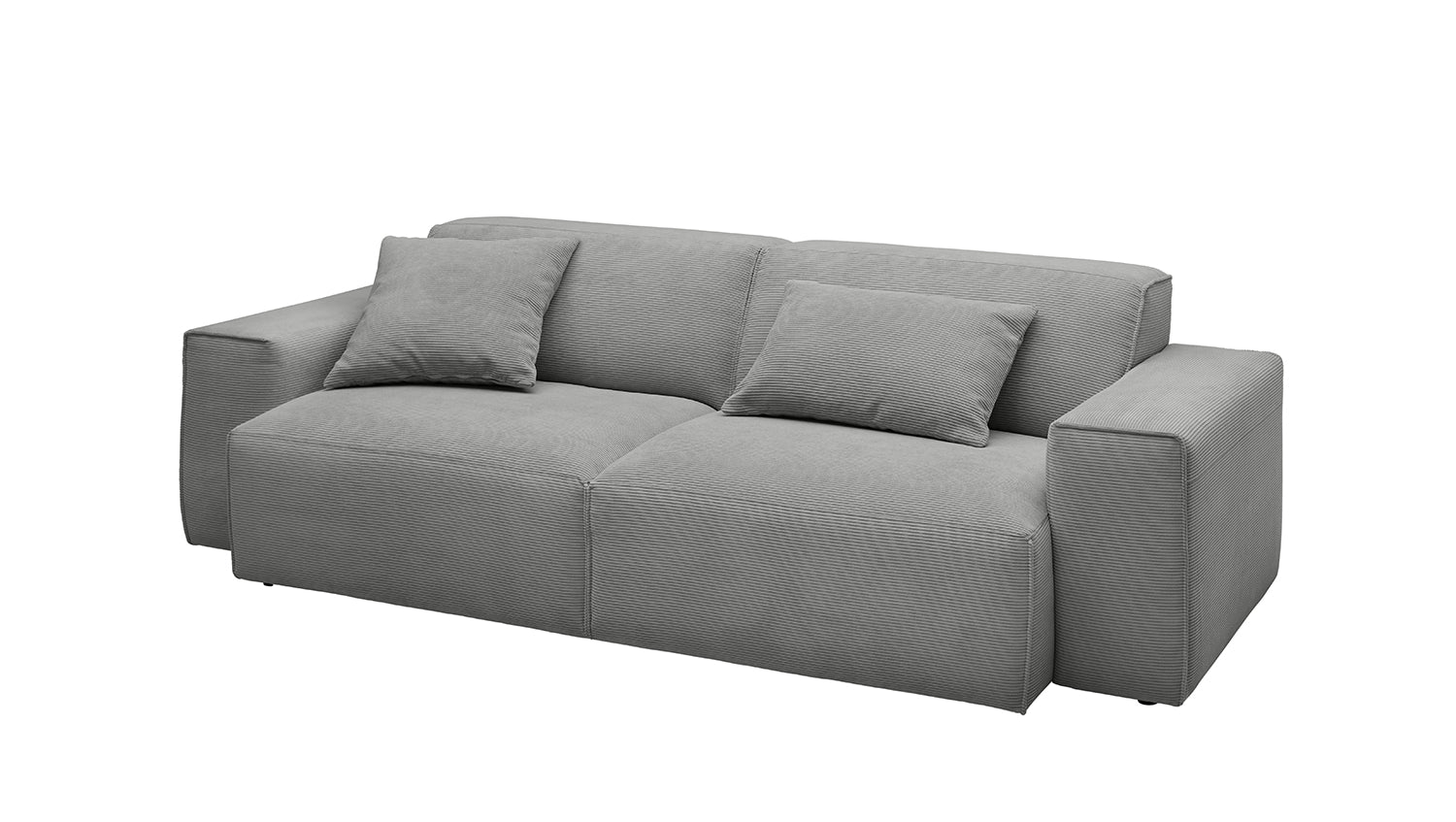 KAWOLA Sofa RANI 3-Sitzer Feincord grau