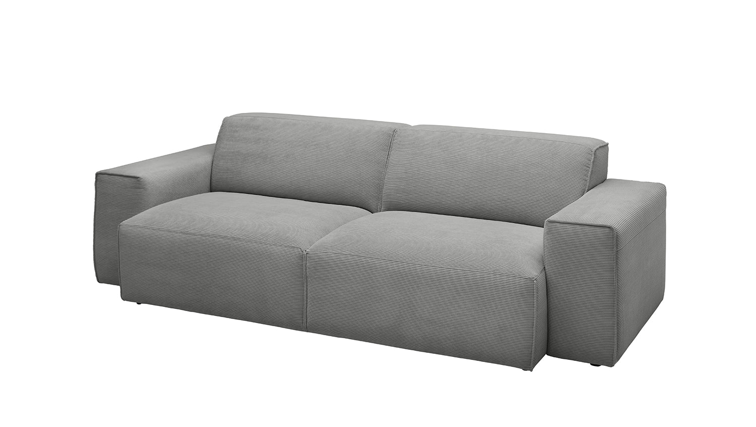 KAWOLA Sofa RANI 3-Sitzer Feincord grau