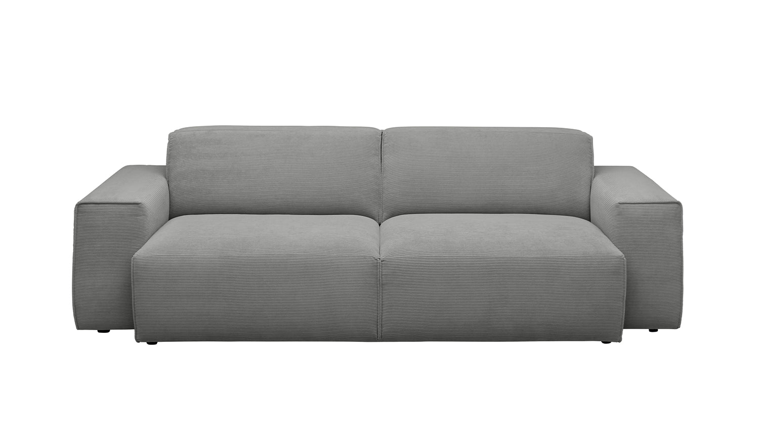KAWOLA Sofa RANI 3-Sitzer Feincord grau
