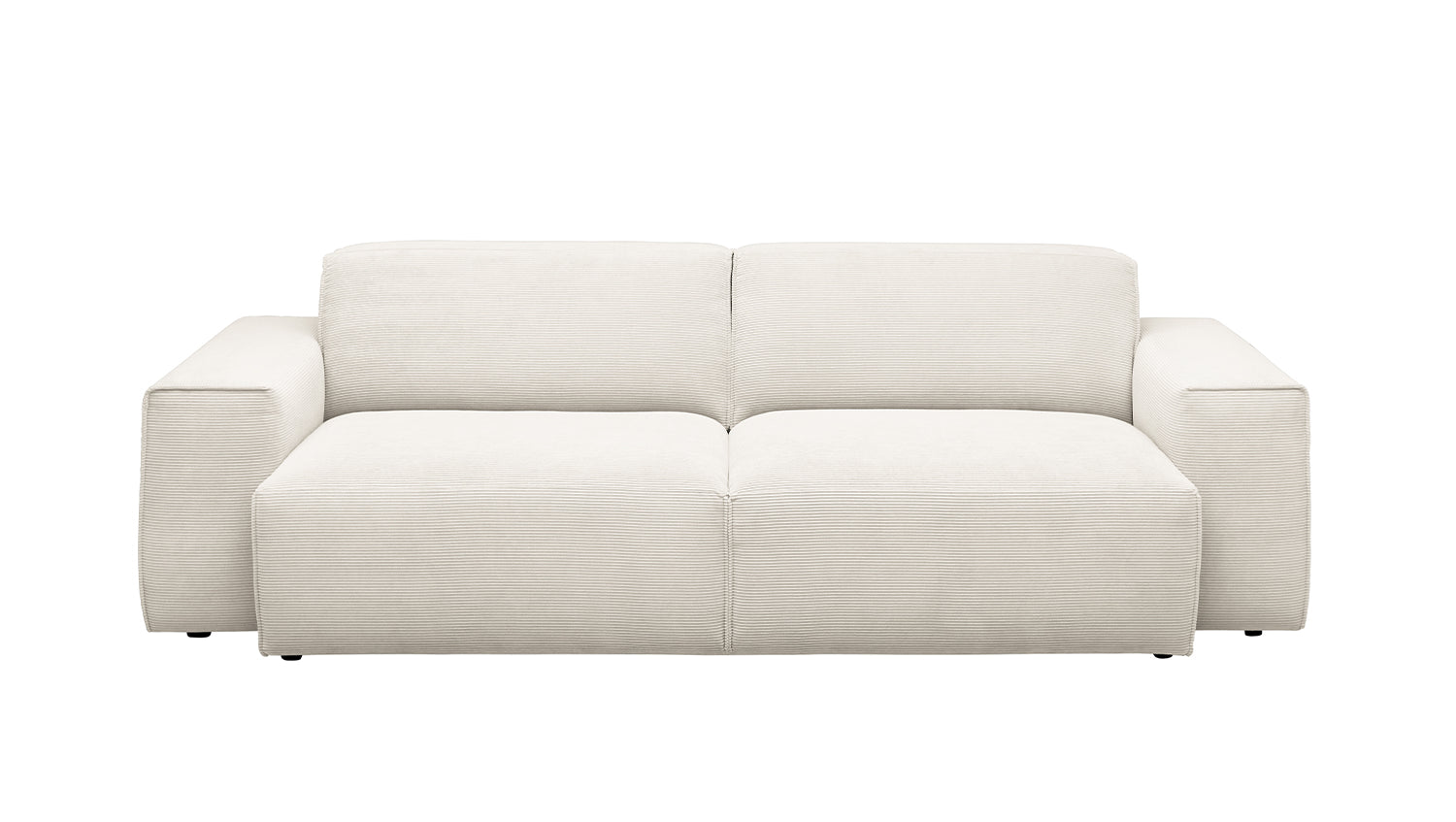 KAWOLA Sofa RANI 3-Sitzer Feincord weiß