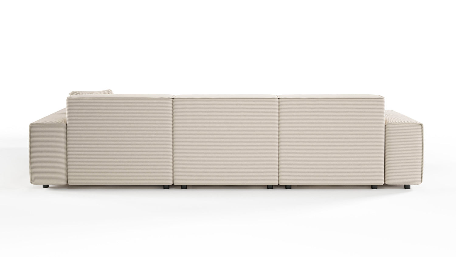 KAWOLA Sofa RANI Ecksofa Cord cremeweiß