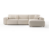 KAWOLA Sofa RANI Ecksofa Cord cremeweiß