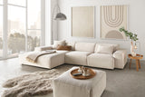 KAWOLA Sofa RANI Ecksofa Cord cremeweiß, Links