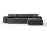 KAWOLA Sofa RANI Ecksofa Cord grau