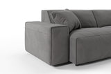 KAWOLA Sofa RANI Ecksofa Cord grau
