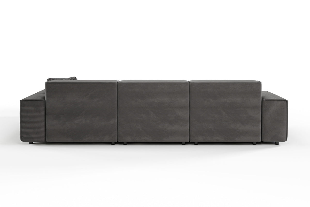 KAWOLA Sofa RANI Ecksofa Cord grau