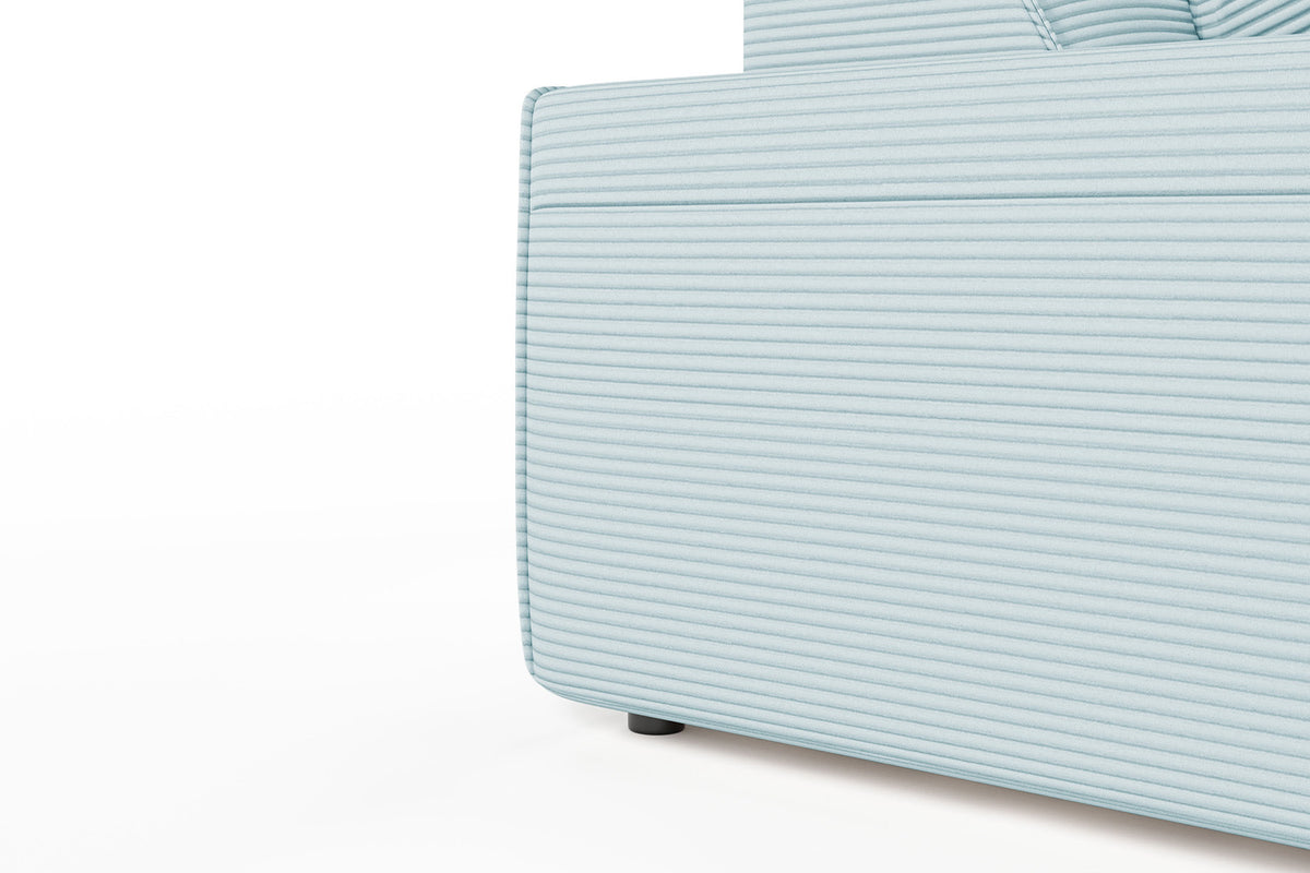 KAWOLA Sofa RANI Ecksofa Cord hellblau