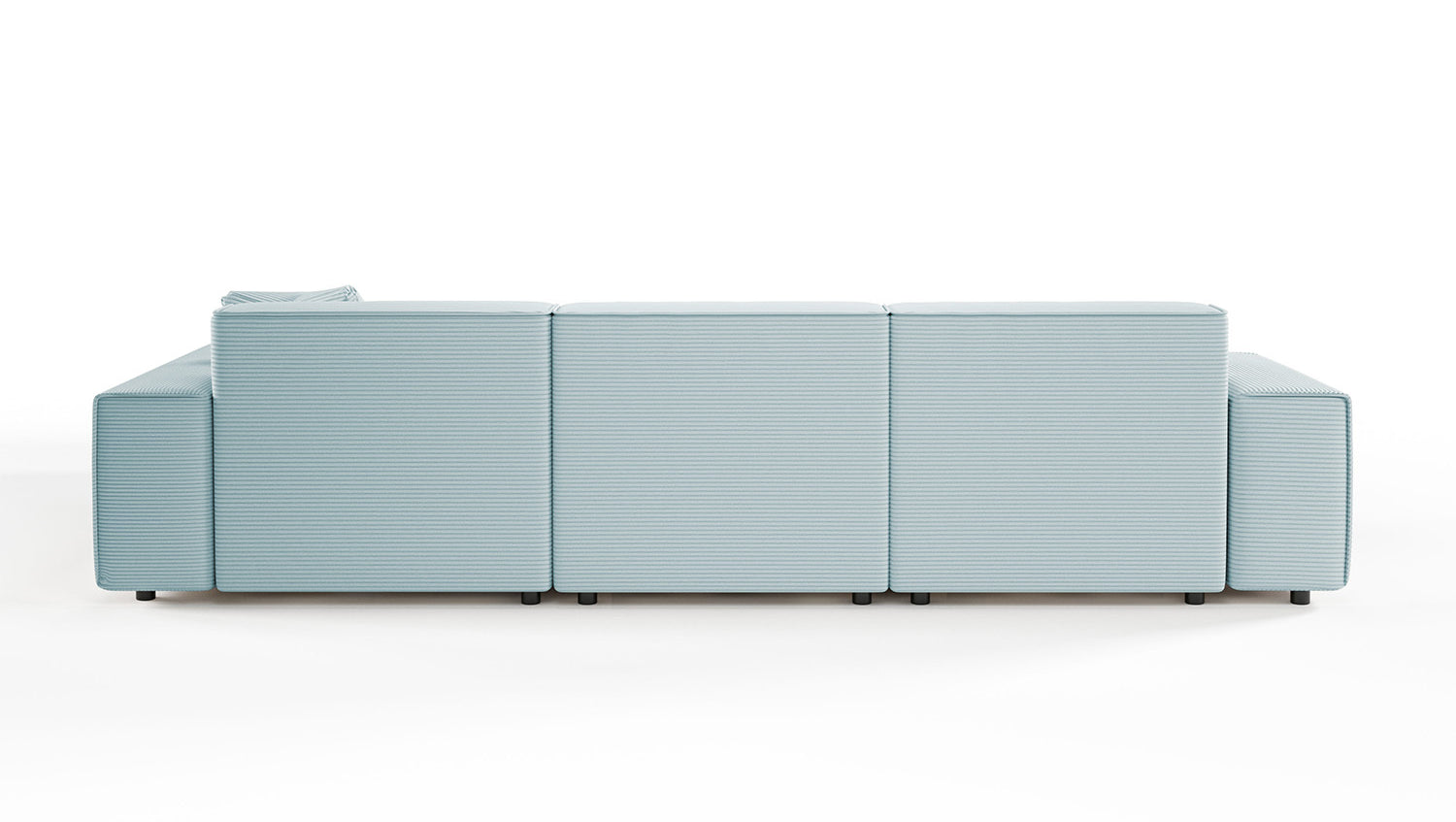 KAWOLA Sofa RANI Ecksofa Cord hellblau