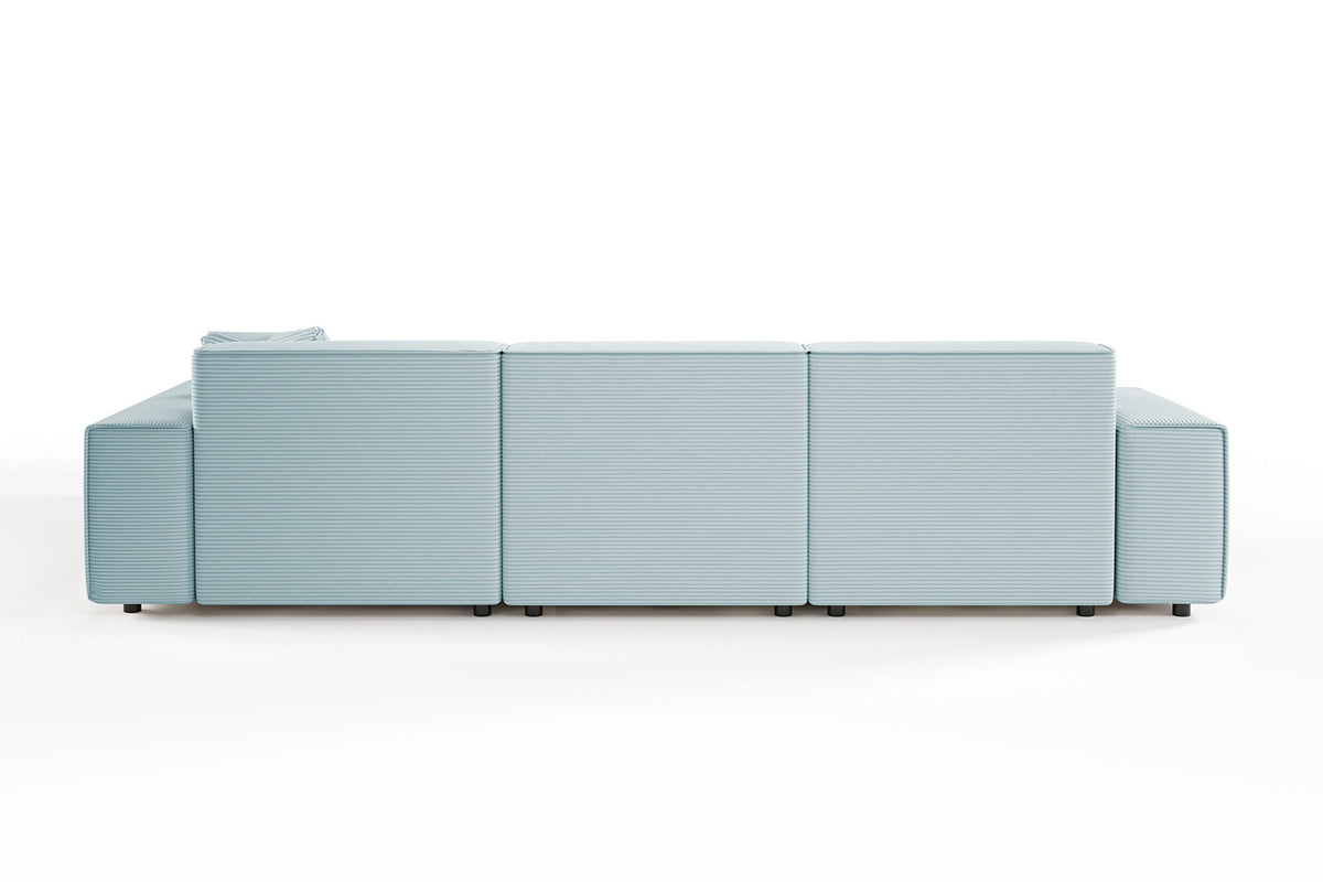 KAWOLA Sofa RANI Ecksofa Cord hellblau