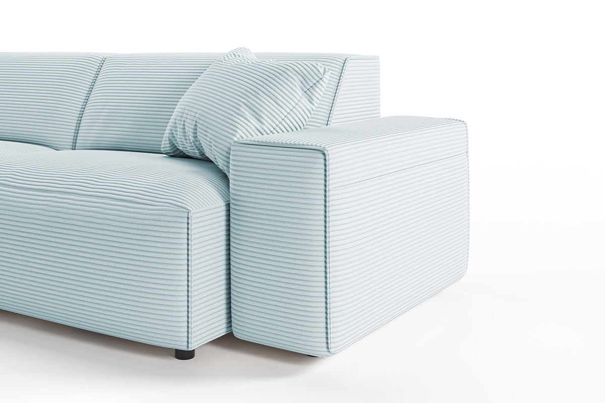 KAWOLA Sofa RANI Ecksofa Cord hellblau