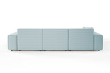 KAWOLA Sofa RANI Ecksofa Cord hellblau