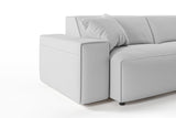 KAWOLA Sofa RANI Ecksofa Cord hellgrau