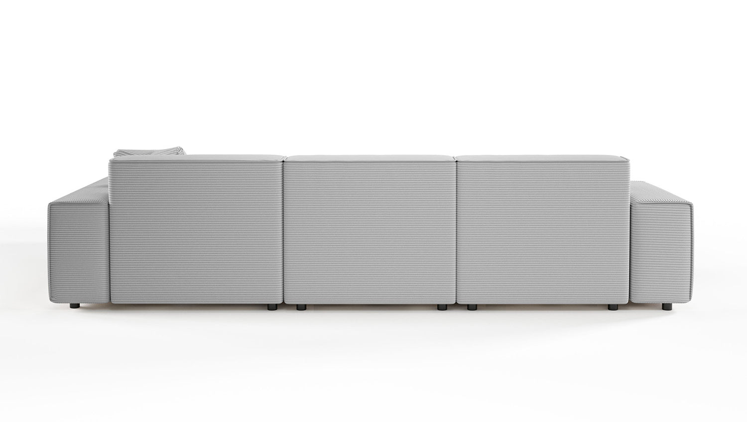 KAWOLA Sofa RANI Ecksofa Cord hellgrau