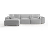 KAWOLA Sofa RANI Ecksofa Cord hellgrau
