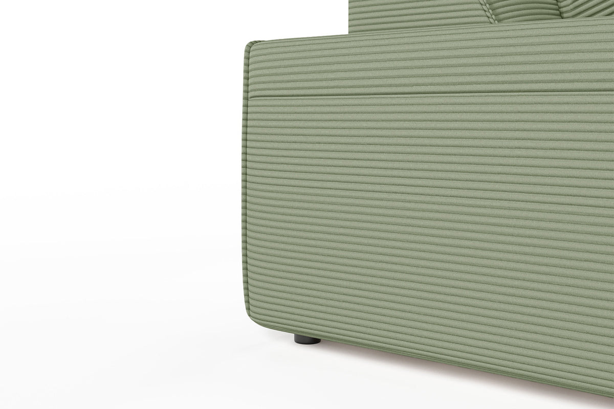 KAWOLA Sofa RANI Ecksofa Cord olivgrün
