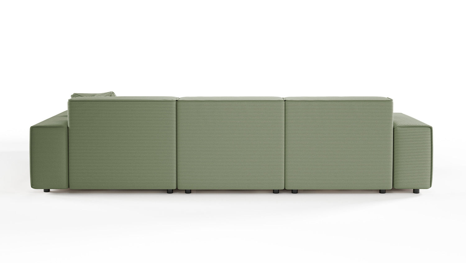 KAWOLA Sofa RANI Ecksofa Cord olivgrün