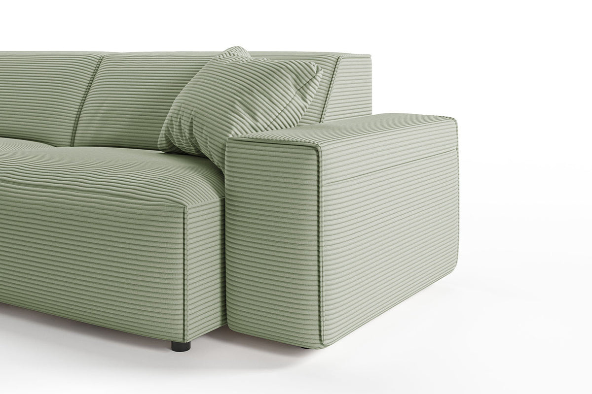KAWOLA Sofa RANI Ecksofa Cord olivgrün
