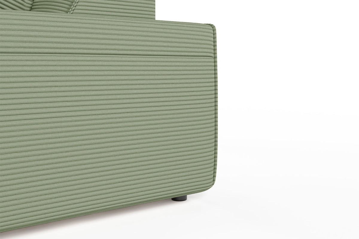 KAWOLA Sofa RANI Ecksofa Cord olivgrün