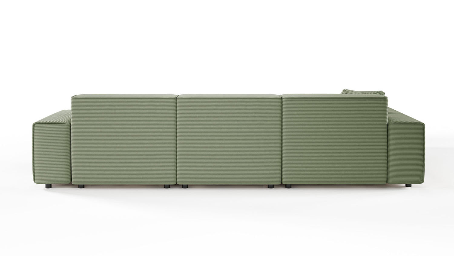 KAWOLA Sofa RANI Ecksofa Cord olivgrün