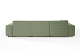 KAWOLA Sofa RANI Ecksofa Cord olivgrün